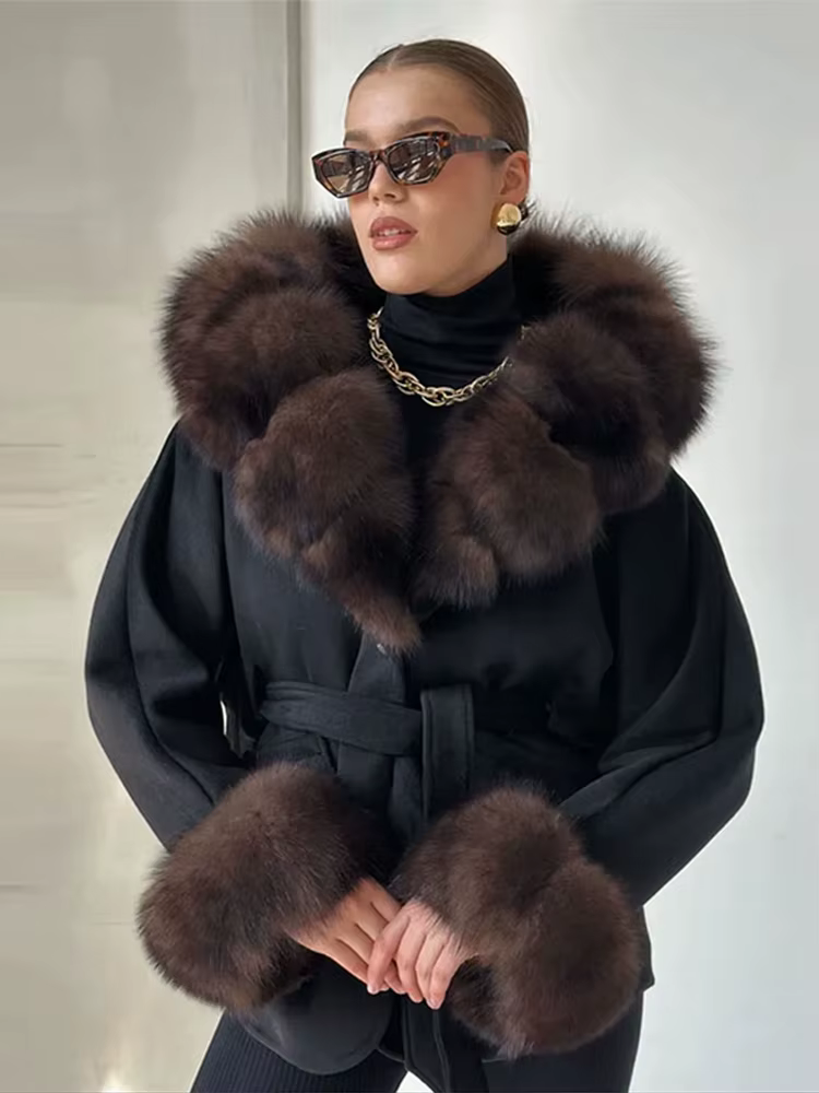Manteaux d'hiver en fausse fourrure pour femmes, manteau à capuche à lacets, automne 2025, fourrure,