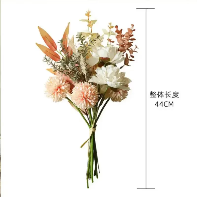 Bouquets Bohèmes en Terre Cuite pour Décoration d'Intérieur, Fleurs Artificielles en Soie DIY, Bouqu