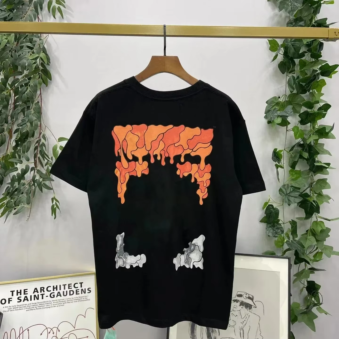 2025 nouveau haut de gamme marque Logo imprimé été élégant coton ample t-shirts hauts col rond surdi