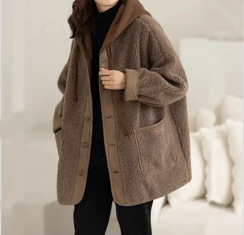 Veste courte à capuche en velours pour femme, pour l'automne et l'hiver, nouvelle sweat à capuche ép