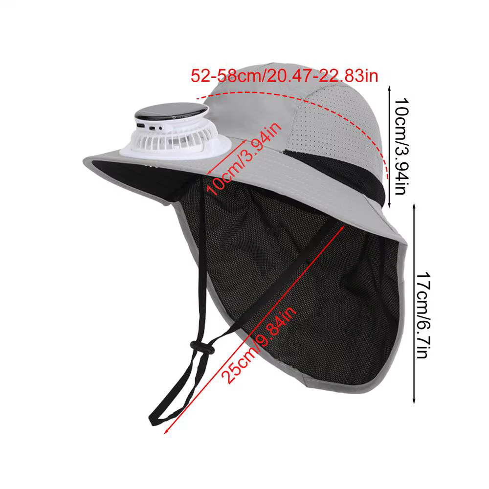Chapeau pour enfants avec ventilateur chapeau de protection solaire respirant ventilateur de refroid