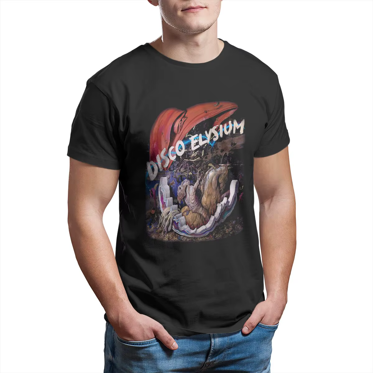 Hommes Disco Gameplay Elysium jeu Disco Elysium génial pour les fans de films T-Shirt pour hommes 10