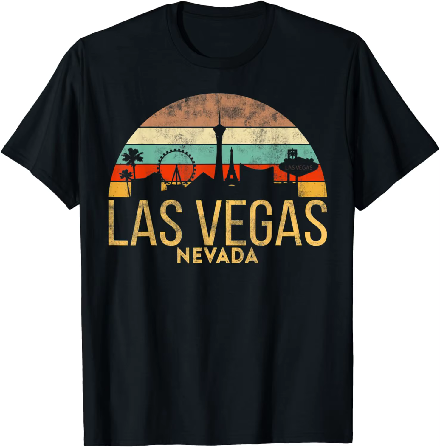 T-shirt vintage TolVEGAS pour hommes et femmes, souvenir de vacances, ville du Nevada, t-shirts grap