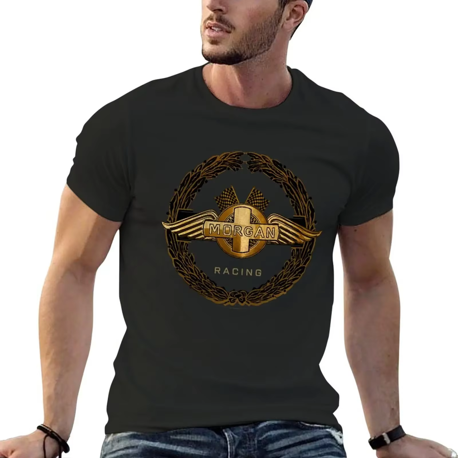 T-shirt imprimé The Morgan Racing Car pour homme, grande taille, avec médicaments