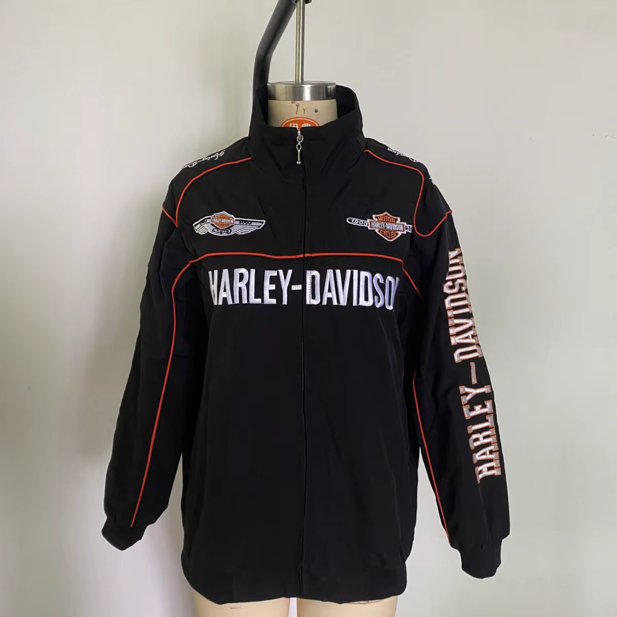 Veste brodée Harley Davidson pour homme, uniforme de moto et de cyclisme automne-hiver, combinaison 