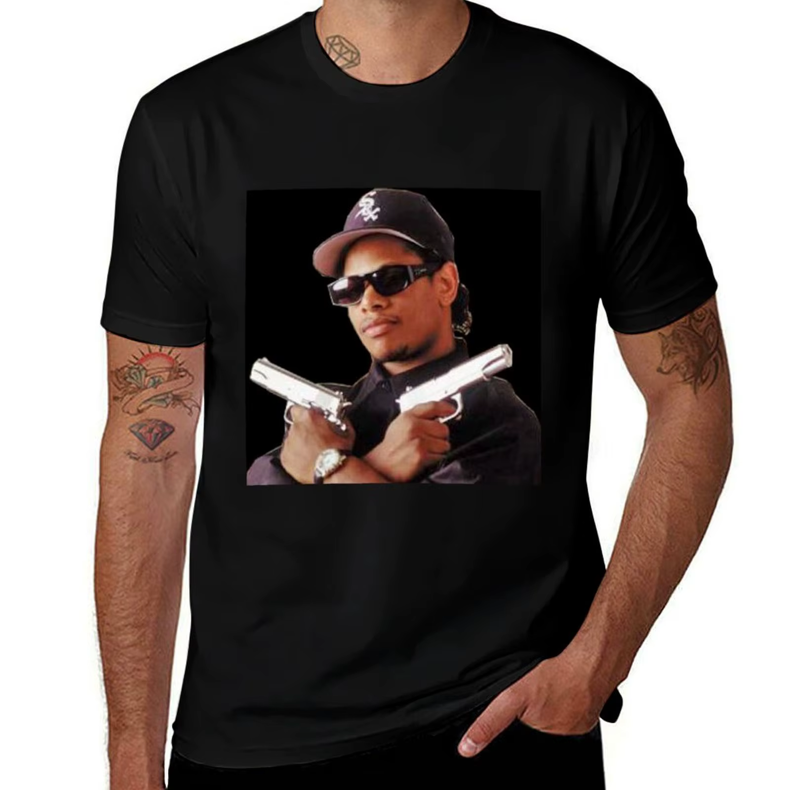 Eazy E - T-shirt Pistols pour les vacances et les activités de plein air