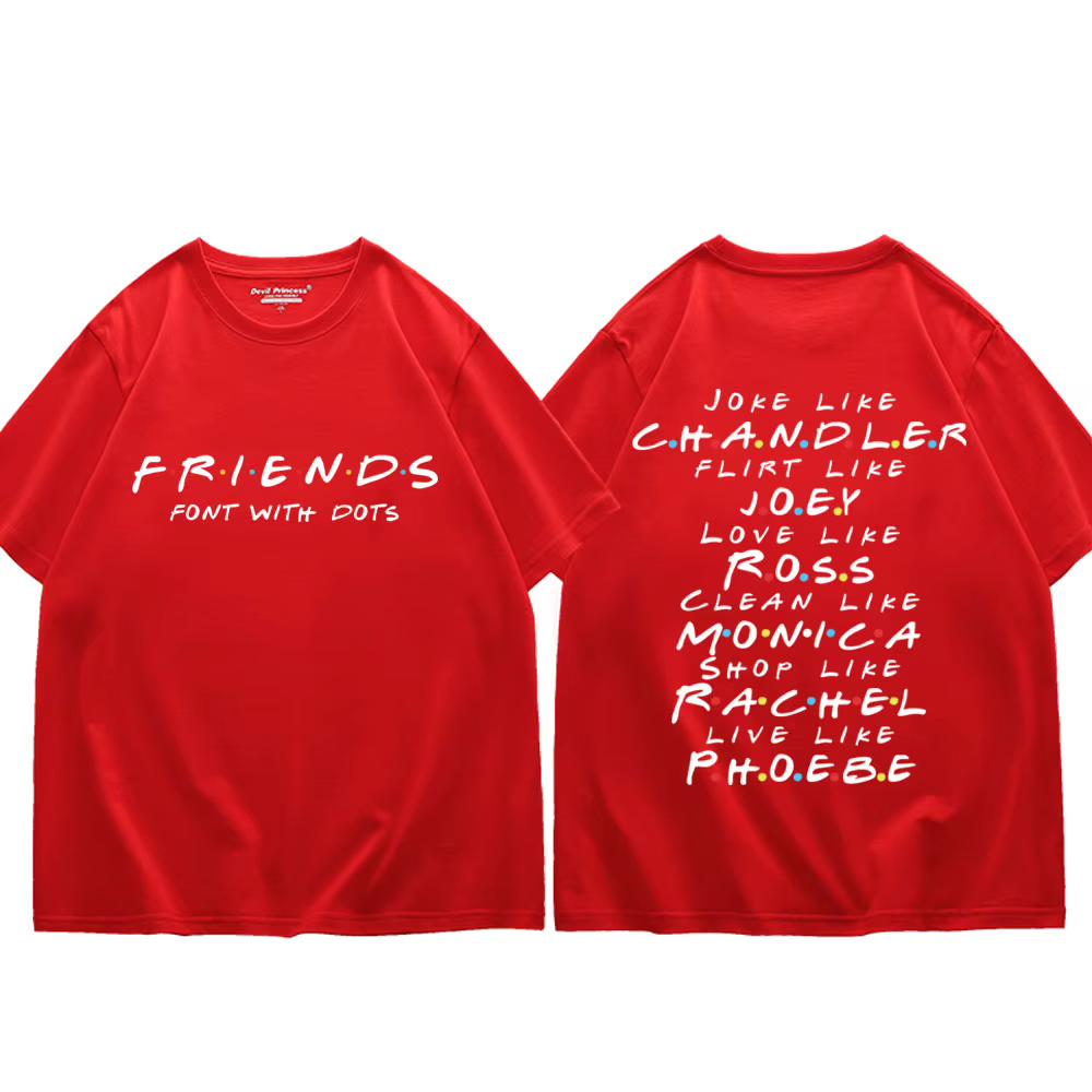 T-shirt imprimé série TV Play Friends pour hommes et femmes, t-shirts respirants décontractés, esthé