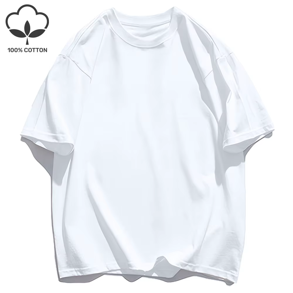 T-shirt de sport coloré 100 % coton pour femme, respirant, col rond, manches courtes, coupe oversize