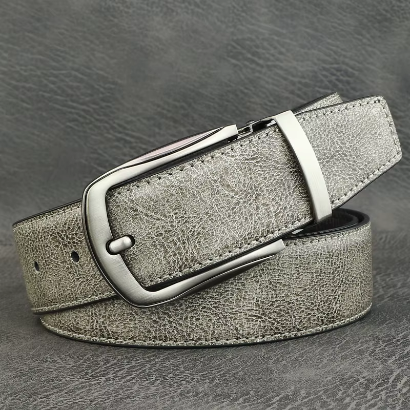 Ceintures en cuir véritable pour hommes, boucle ardillon de haute qualité, mode en argile, décontrac