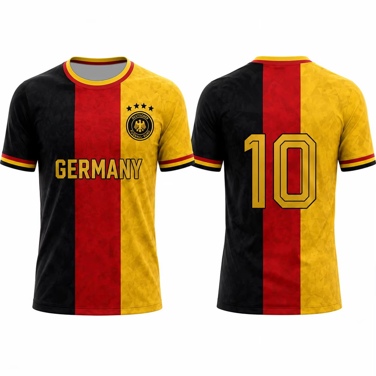 Maillot de football 3D Allemagne 2026 – T-shirt imprimé intégral pour supporters de football alleman