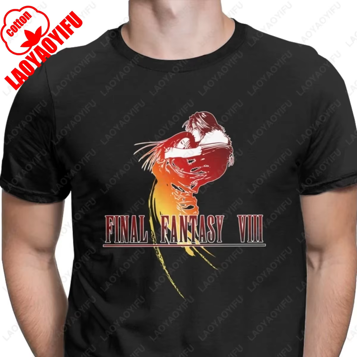 FF VIII t-shirts chemises de loisirs pour hommes col rond Final Fantasy jeu vidéo imprimé T-shirt ha