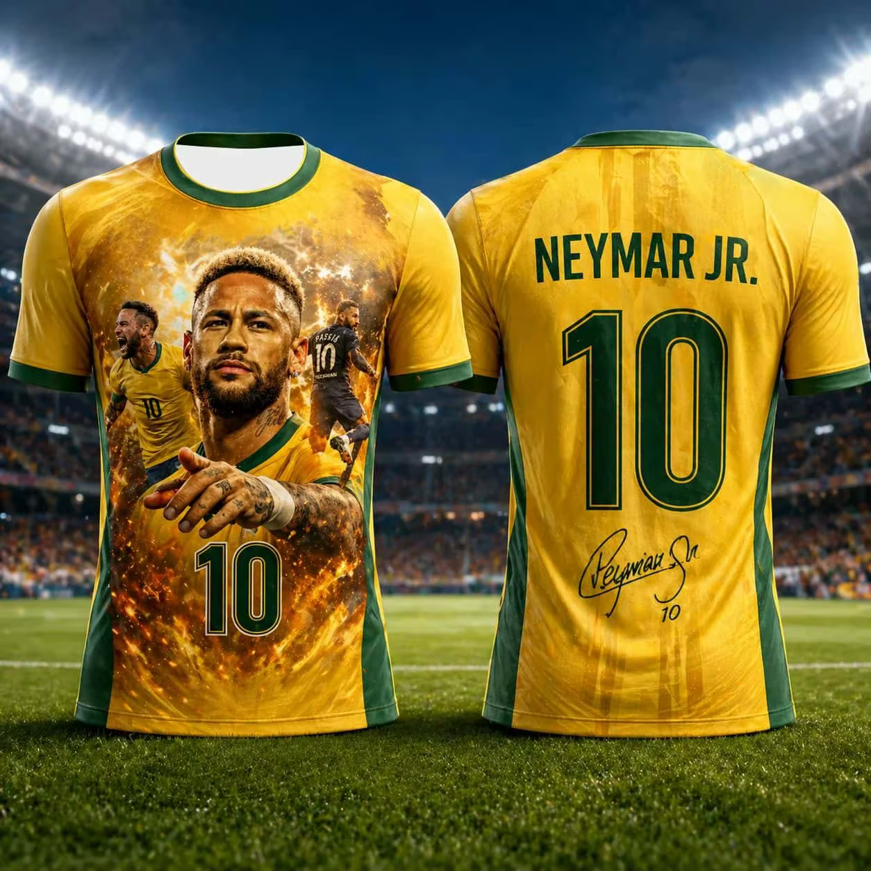 Nouveau maillot de football AI Neymar imprimé en 3D respirant pour l'été, idéal pour les fans enfant