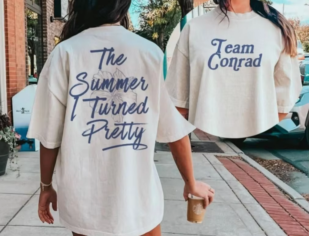 TV jouer l'été je transformé jolie équipe Conrad Cousins plage Double face impression T-shirt hommes