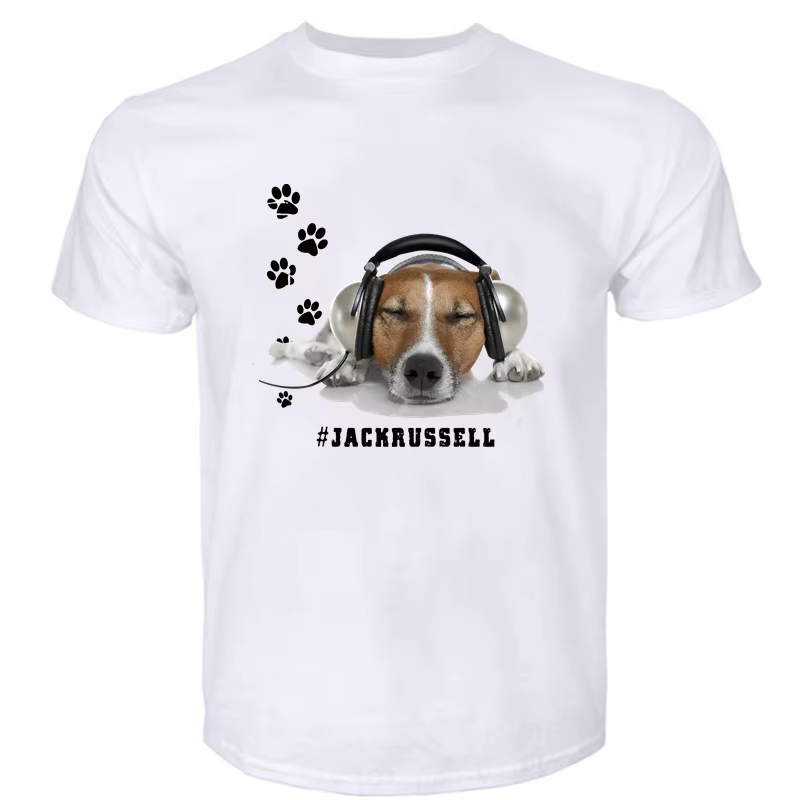 T-shirt décontracté et élégant pour femmes avec imprimé Jack Russell Terrier. T-shirts graphiques, v