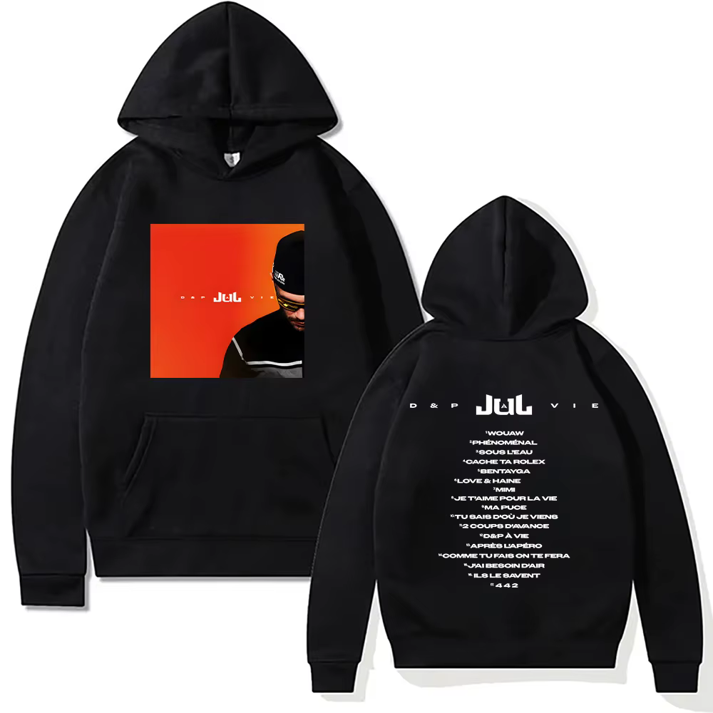 Rappeur Jul sweat à capuche JuL D & P Pour Vie Album de musique sweat-shirts graphiques tendances De