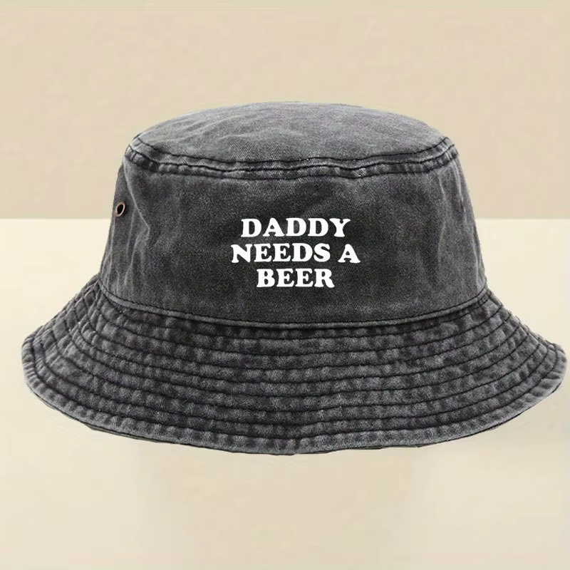 Casquette de pêche unisexe vintage légère avec inscription « Papa a besoin de bière», cadeau pour la