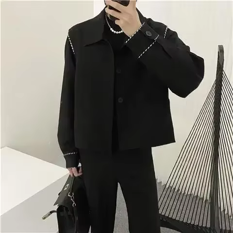Veste courte rayée pour hommes, olympiques de fête pour hommes, blazers courts classiques, nouveaux 
