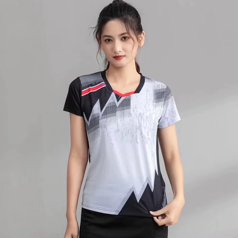T-shirt de tennis pour homme à manches courtes, tendance, fitness, badminton, séchage rapide, décont