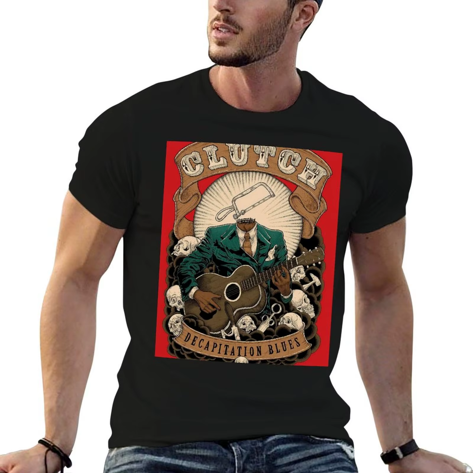 T-shirt Clutch Art, tenue de tous les jours basique, à manches courtes