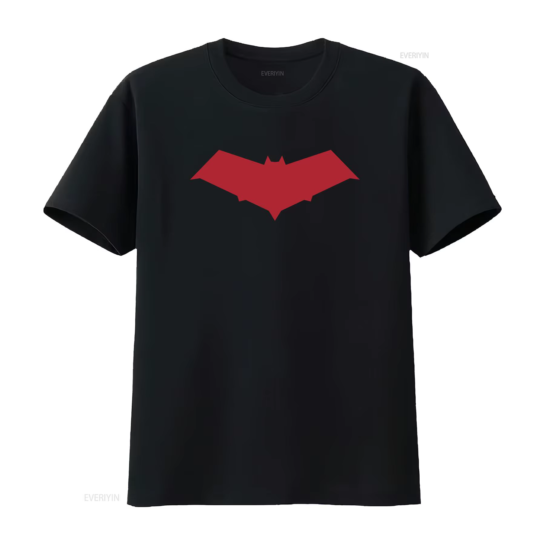 T-shirt unisexe Red Hood Symbol Jason Todd noir vintage délavé pour homme, extensible, tendance, pol