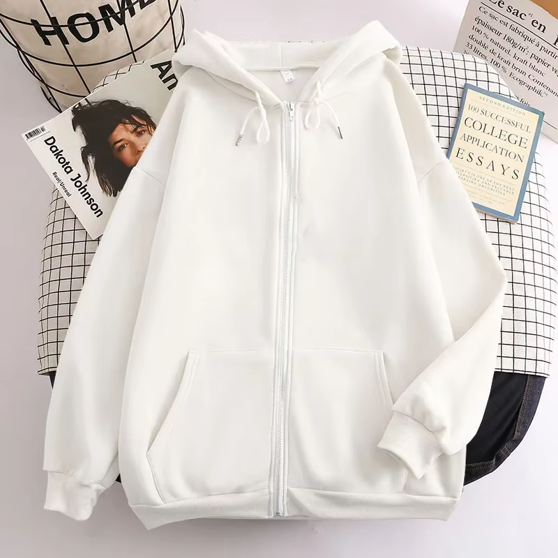 Sweat à capuche homme style urbain rétro zippé à manches longues, coupe ample, style Harajuku décont