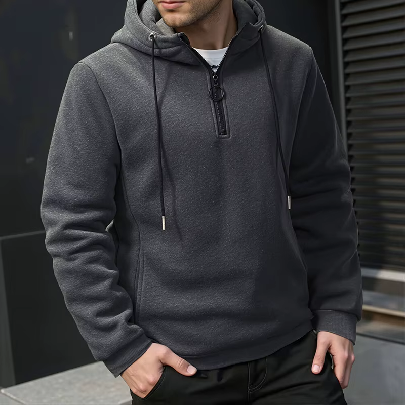 Sweat à capuche pour hommes Style décontracté à capuche hommes Hip-Hop mâle Zip conception sweat à c
