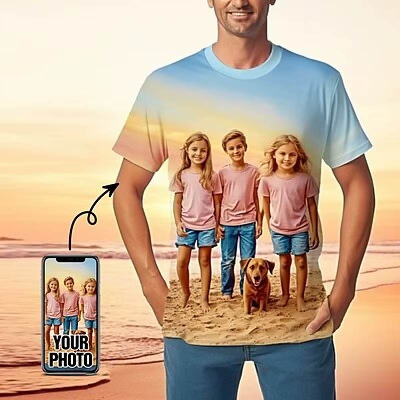 T-shirt pour hommes t-shirt personnalisé votre exclusif 3D partout imprimé t-shirt extérieur rue à m