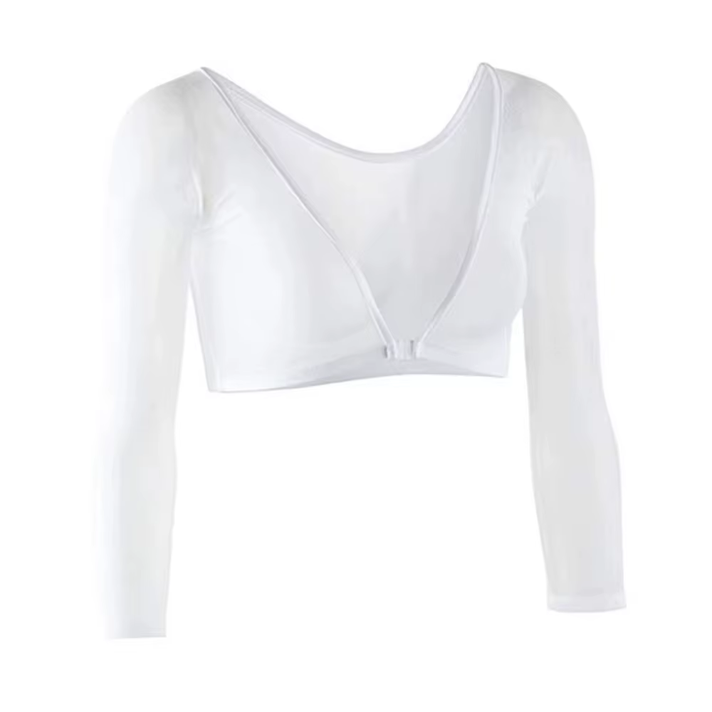 Maillot de corps élégant à manches longues, vêtements des deux côtés, noir et blanc, chemise à bras 