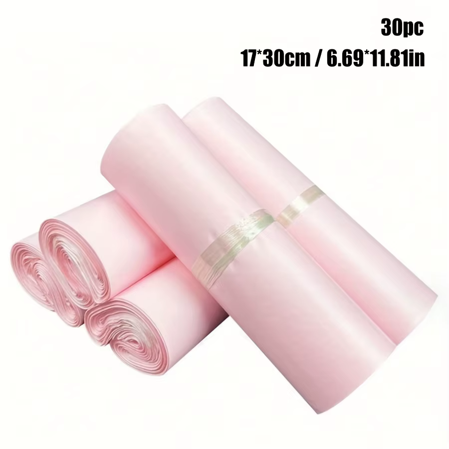 Sacs de courrier imperméables en forme d'avion rose, 30 pièces/1 paquet, sacs d'emballage pour vêtem