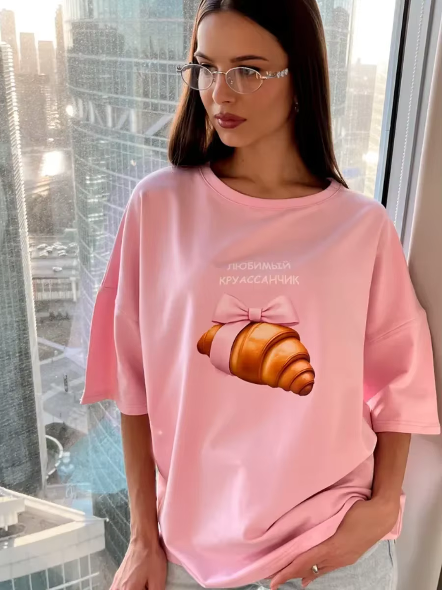 T-shirt à manches mi-longues pour femme, vêtement de rue américain rétro Ins, personnalité Y2k, ampl
