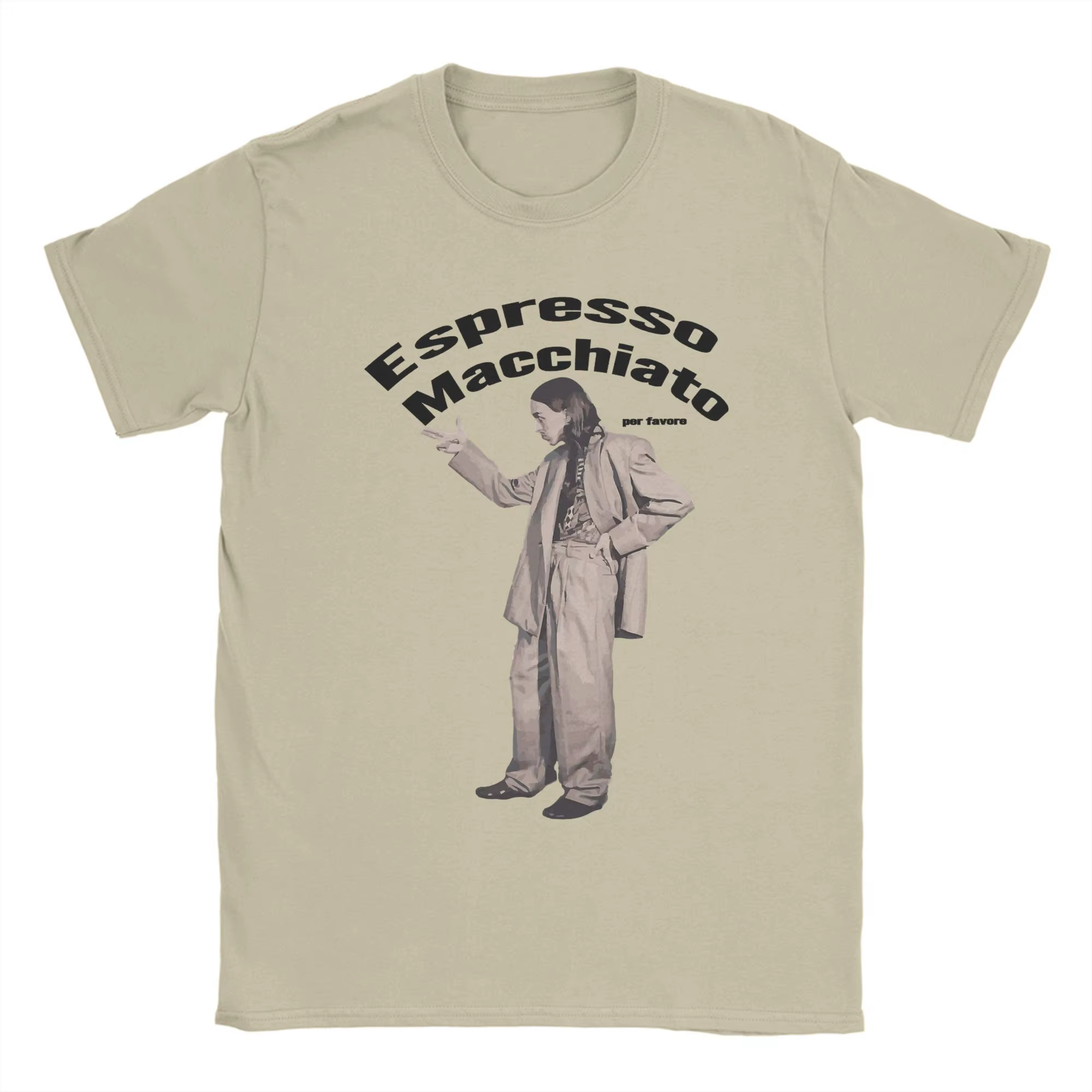 Tommy Cash Espresso Macchiato illustration art graphique Eurovisions T-Shirts hommes T-Shirts col ro