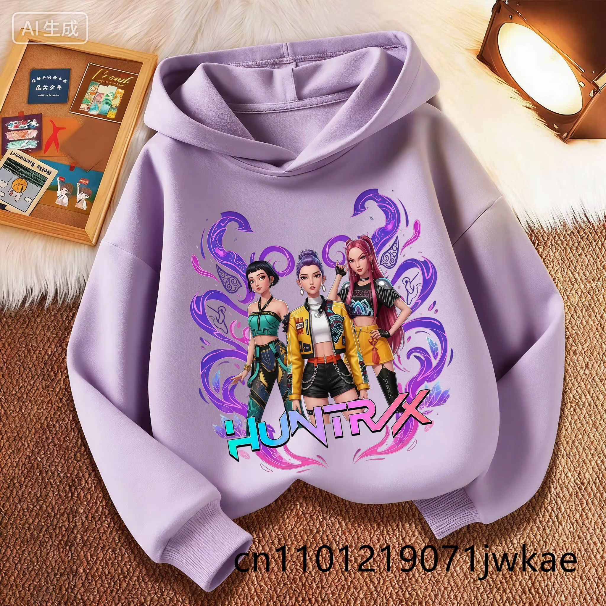Pull Harajuku pour enfants, vêtements pour enfants, Anime Kpop Demon Hunters Saja, sweat-shirt à man