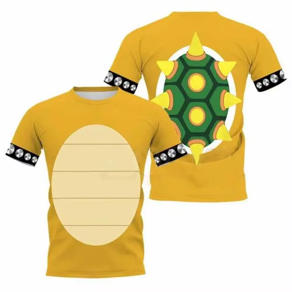 Nouveautés! T-shirt décontracté à col rond et manches courtes, inspiré du cosplay de Super Mario, im