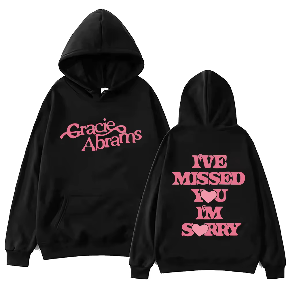 Gracie Converams-Sweat à capuche avec inscription I Miss You I'm Sorry, pull pour fan de musique, ca