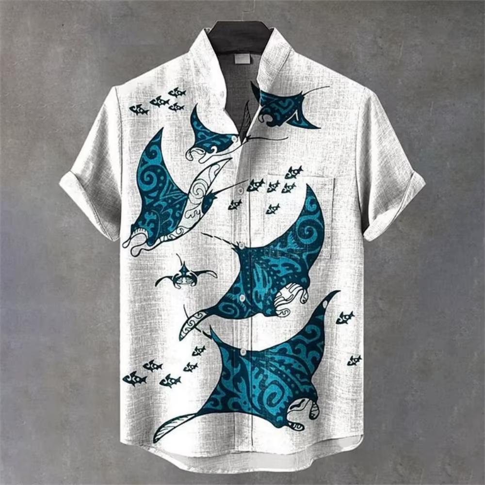Chemise en lin grande taille pour hommes, imprimé en 3D, mode décontractée de rue, vacances en plein