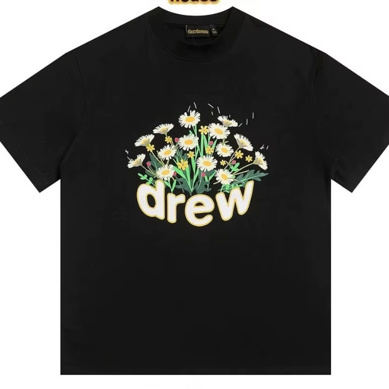 Drew House – T-shirt à manches courtes pour homme, en pur coton, ample, motif fleur de marguerite, p