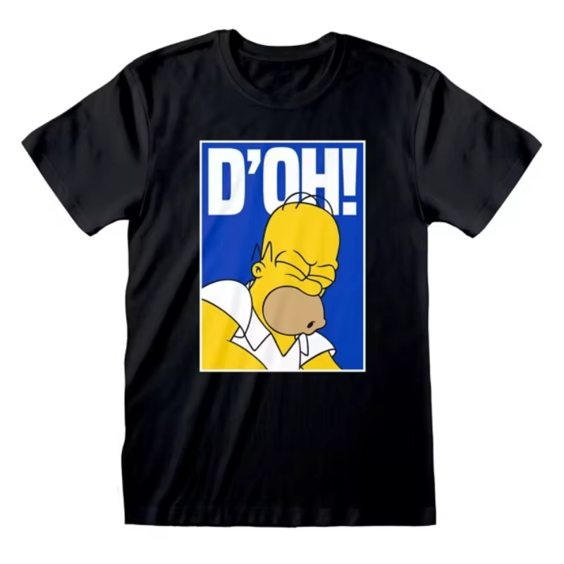 Les Simpsons T-shirts D'oh Expression Art Chemise Tenue Décontracté Dessin Animé Unisexe Présent Hau