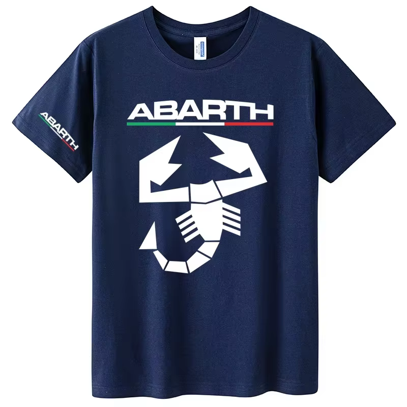 T-shirt de marque automobile italienne Maglietta Logo Scorpione Manches courtes Coton T-shirt léger 