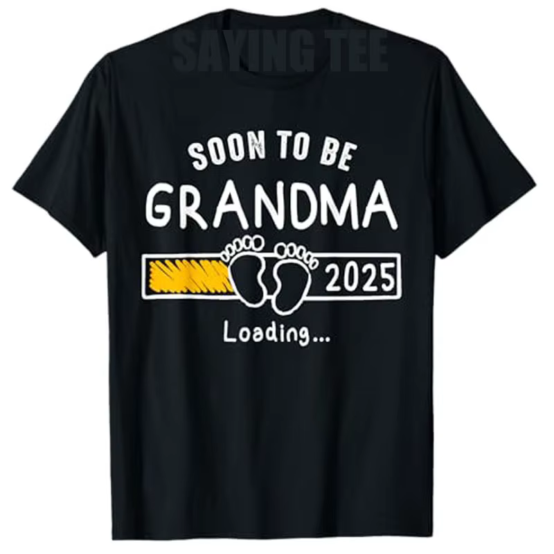 T-shirt humoristique à la mode, bientôt grand-mère 2025 chargement promu à grand-mère 2025 T-shirt c