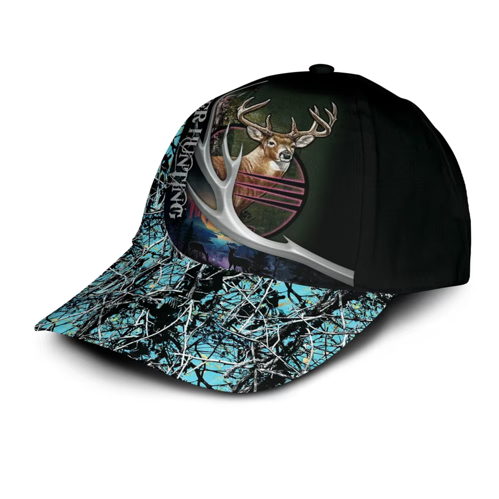 Casquette de baseball camouflage de chasse de cerf avec tête de cerf et conception de bois pour équi