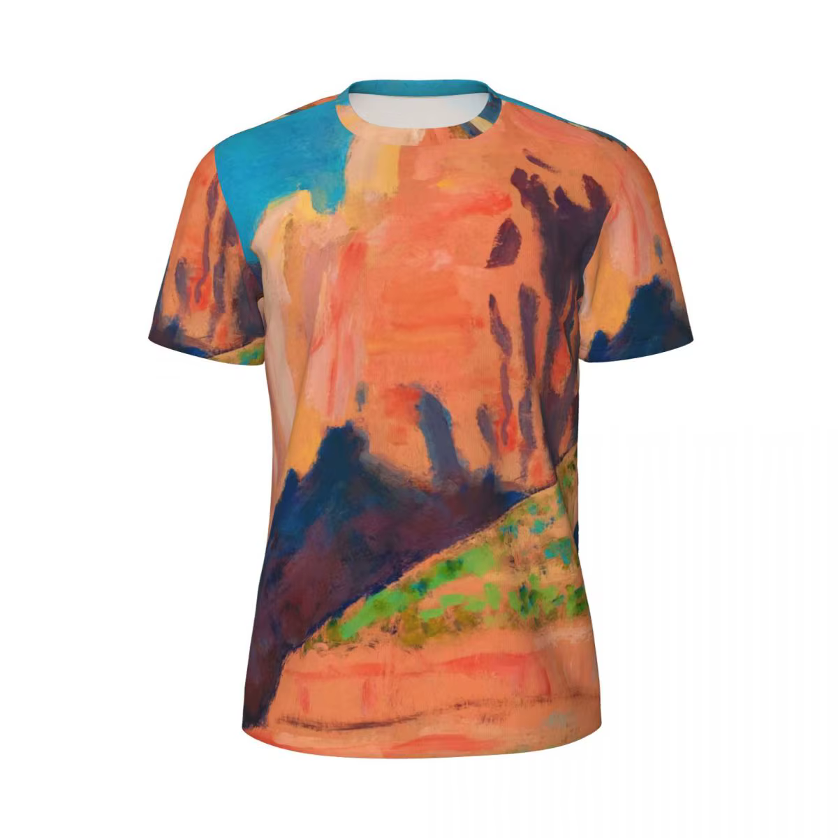 T-shirt imprimé du désert pour homme, streetwear Maynard Dixon, respirant, à la mode, grande taille,