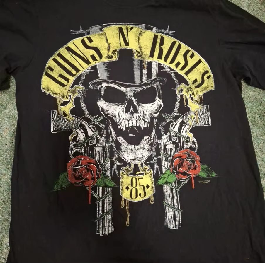 Guns N Roses Chemise Appetite pour la Destruction Rock Tour Vntg Design T-Shirt