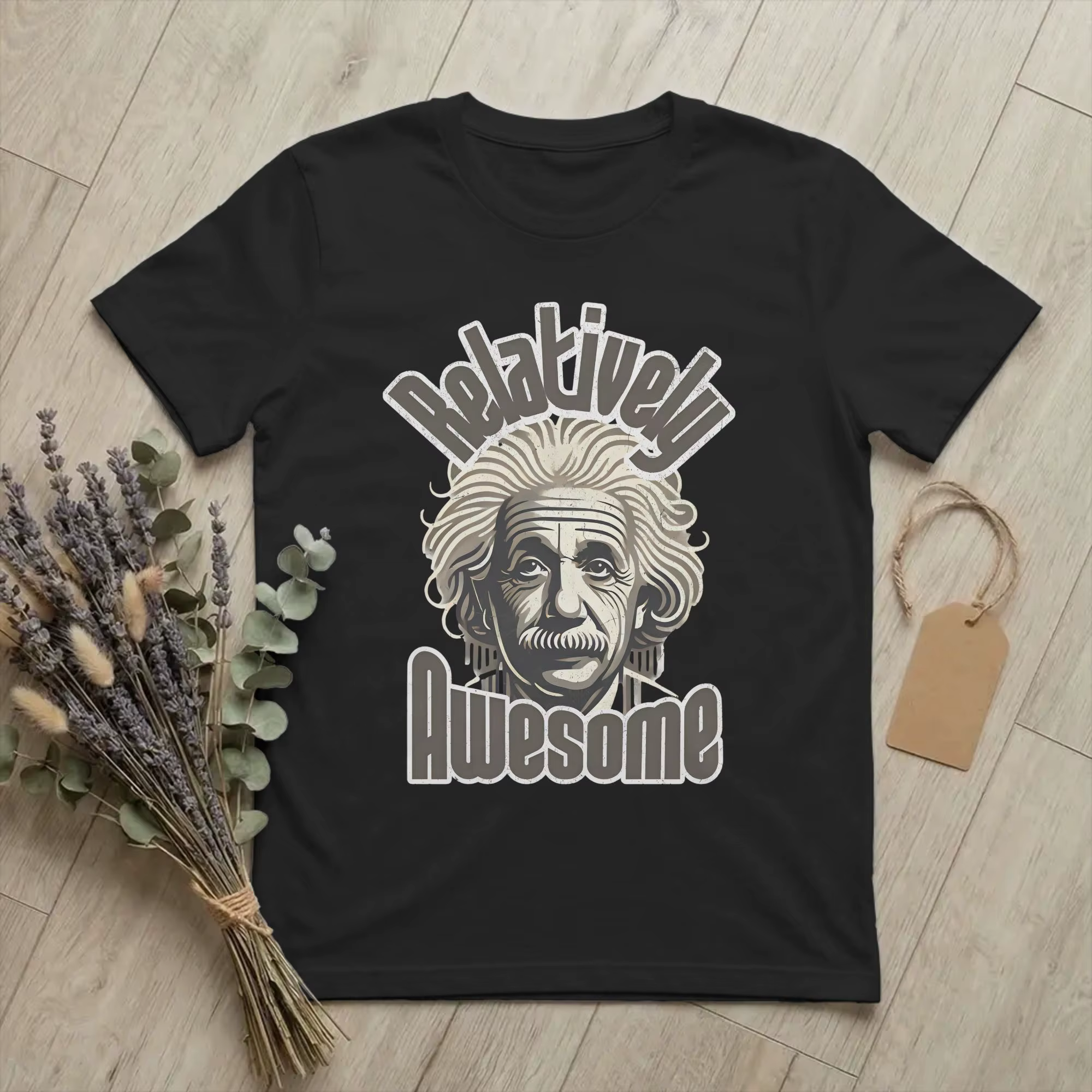 T-shirts Albert Einstein Relatively Awesome pour hommes, 100% coton, décontractés, à manches courtes