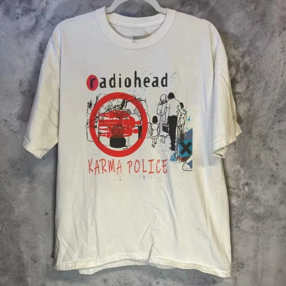 Radiohead Band t-shirt Radiohead Style classique blanc unisexe t-shirt hommes rue Hip-hop Rock à man