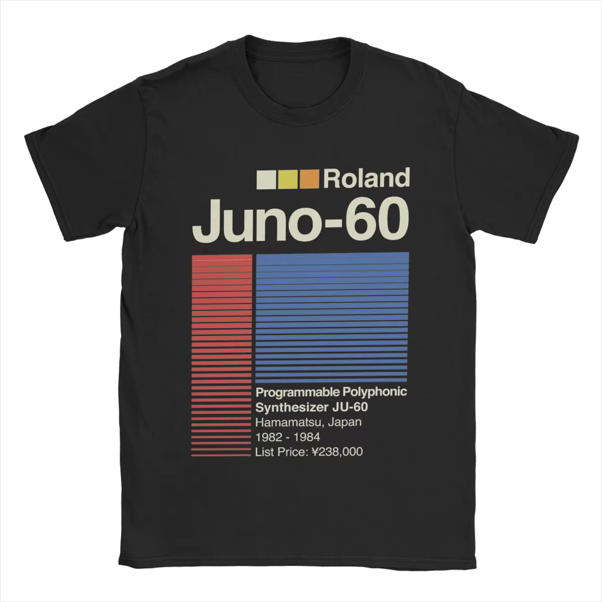 Hommes Juno 60 Horizontal Roland T-Shirt coton vêtements nouveauté à manches courtes col rond T-Shir