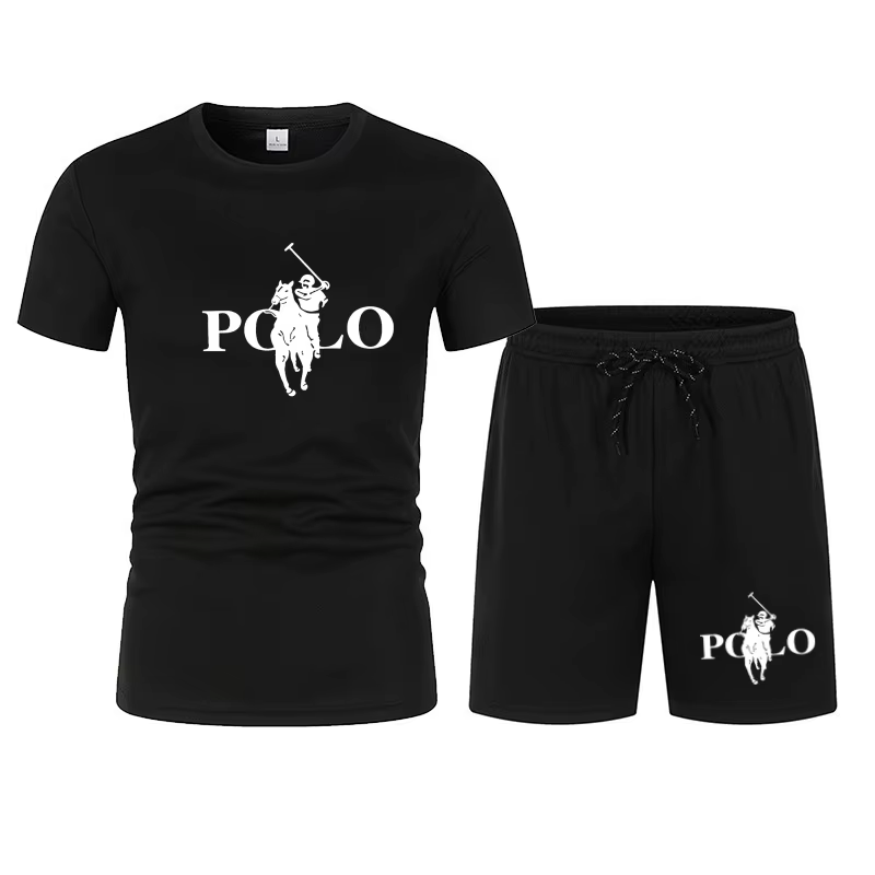 Ensemble de sport décontracté tendance été 2026 pour homme, t-shirt en maille style urbain