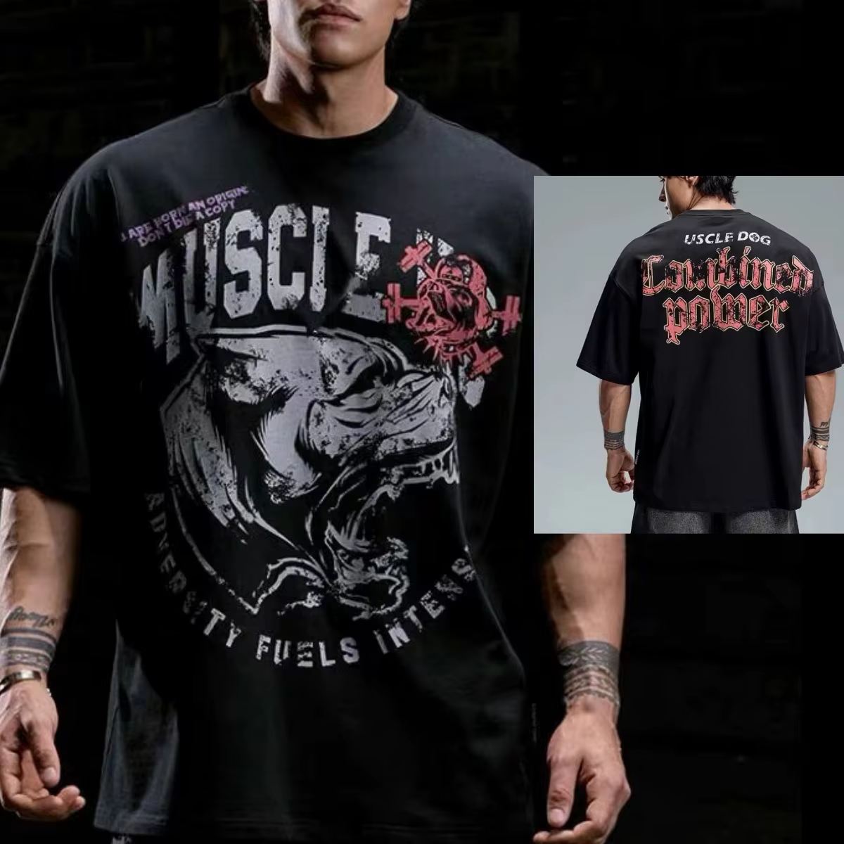 T-shirt de sport pour hommes musclés 2026 GYM – Collection « Roaring with Rage » – Bestseller d'été 