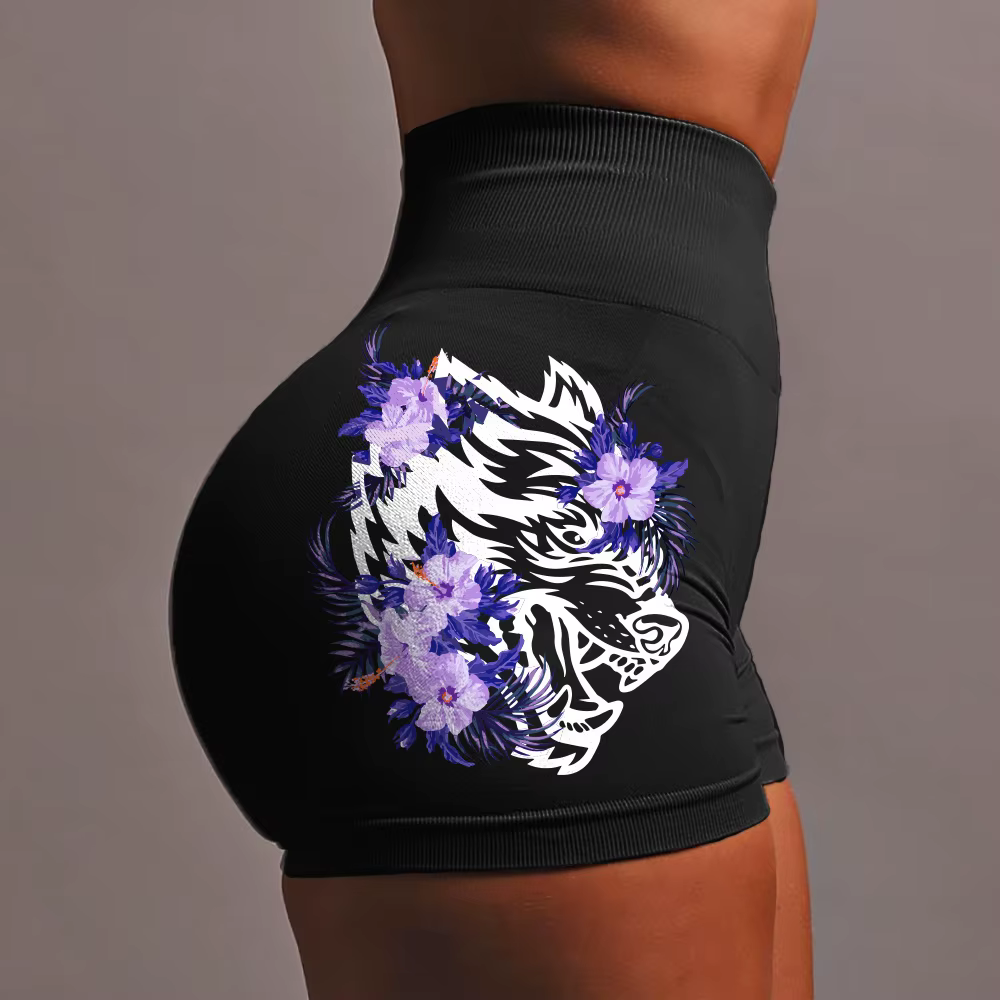 DARC SPORT Ensemble de trois shorts de sport taille haute, sans couture, tricotés, respirants et dou