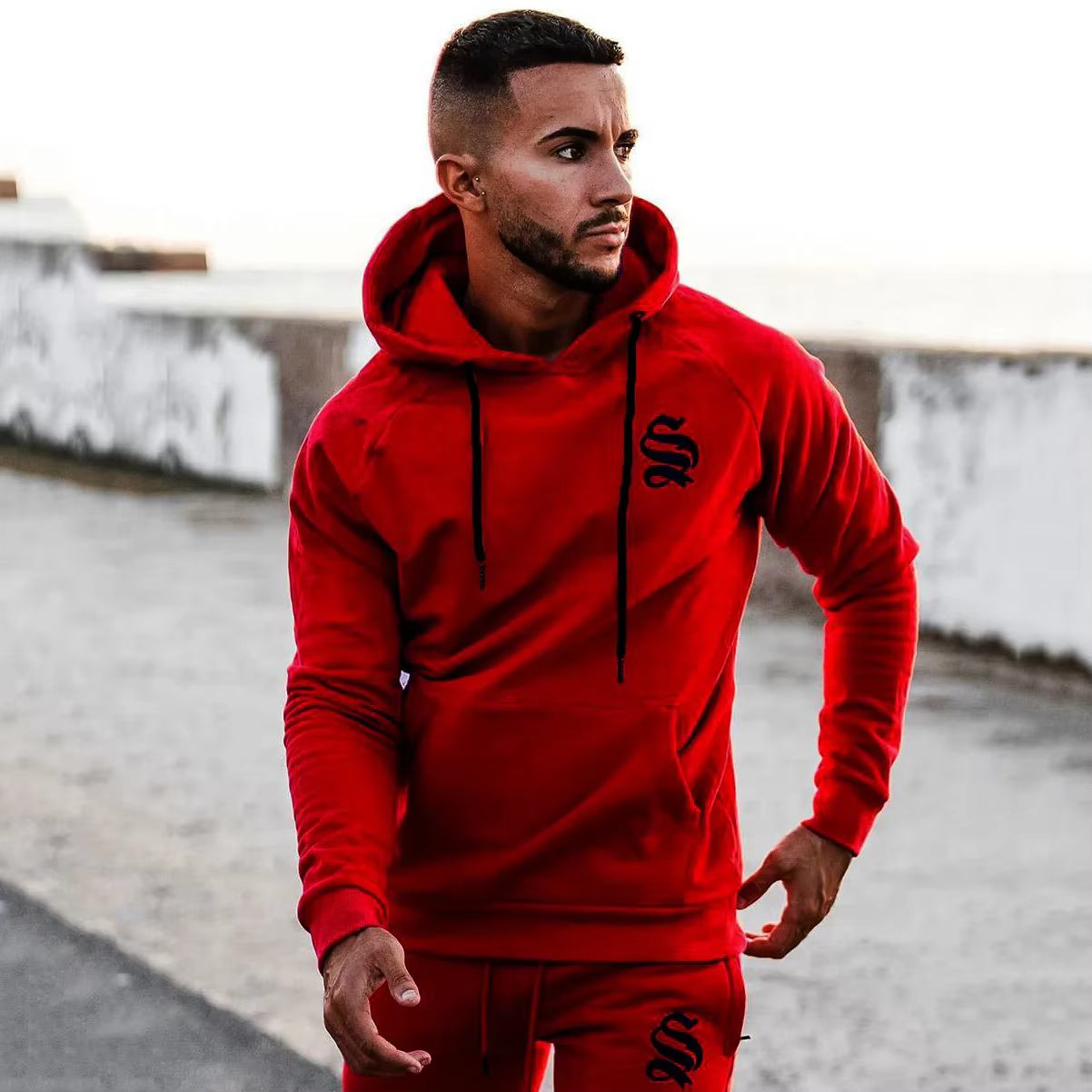 Sweat à capuche pour hommes, manteau de printemps et d'automne, pull Slim Fit pour hommes, survêteme