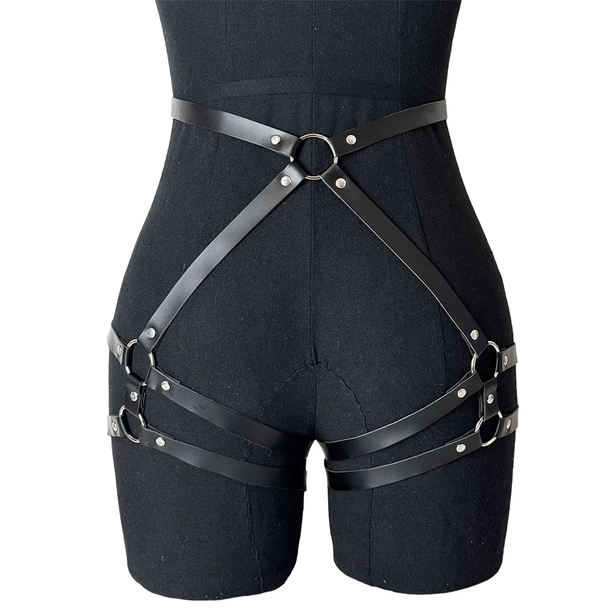 Harnais de jambe en cuir PU pour femmes, harnais de jarretière gothique punk pour femmes, ceinture d